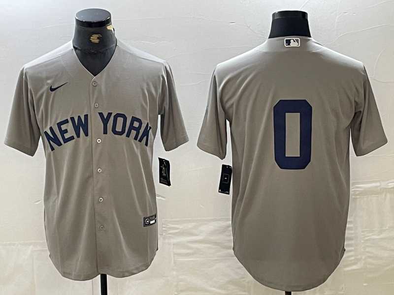 Mens New York Yankees #0 Marcus Stroman Grey Cool Base Stitched Baseball Jersey->new york yankees->MLB Jersey